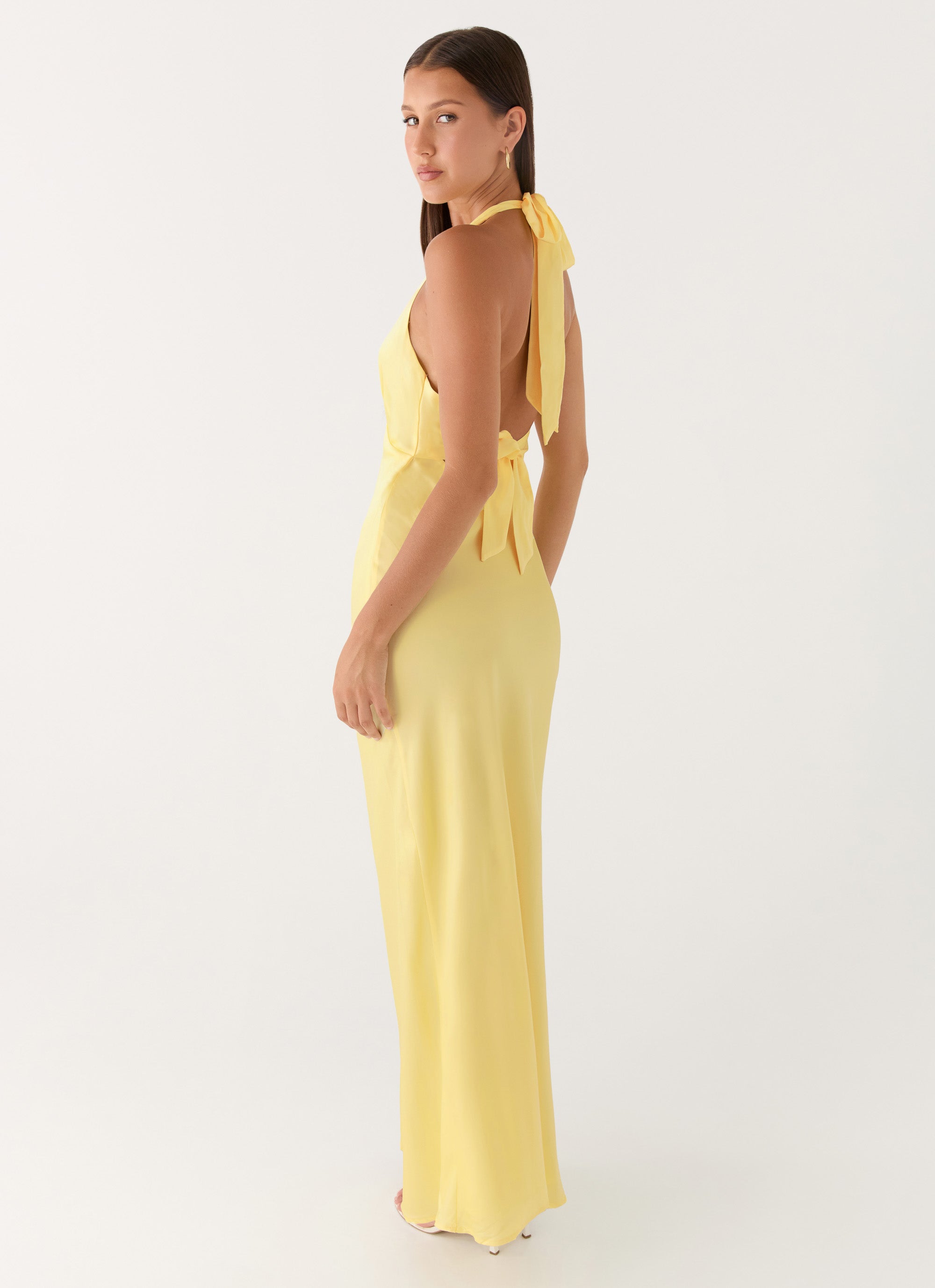 Elegant Evening Wear | Black Maxi Dress with Open-Back Halterneck Design | Flattering Long Dress for Effortless Style 4