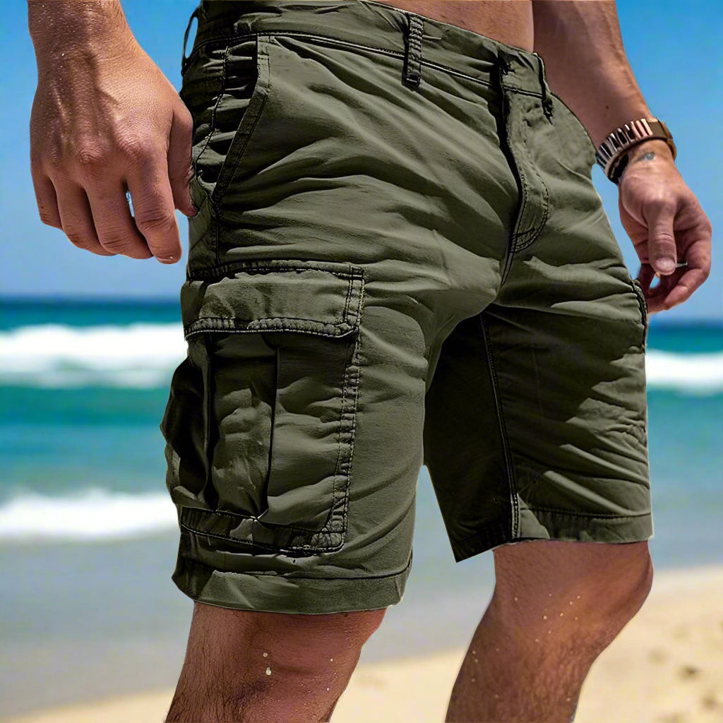 Ethan Collection | Men's Cargo Shorts with Breathable Cotton Fabric | Stylish Comfort for Outdoor Adventures 1