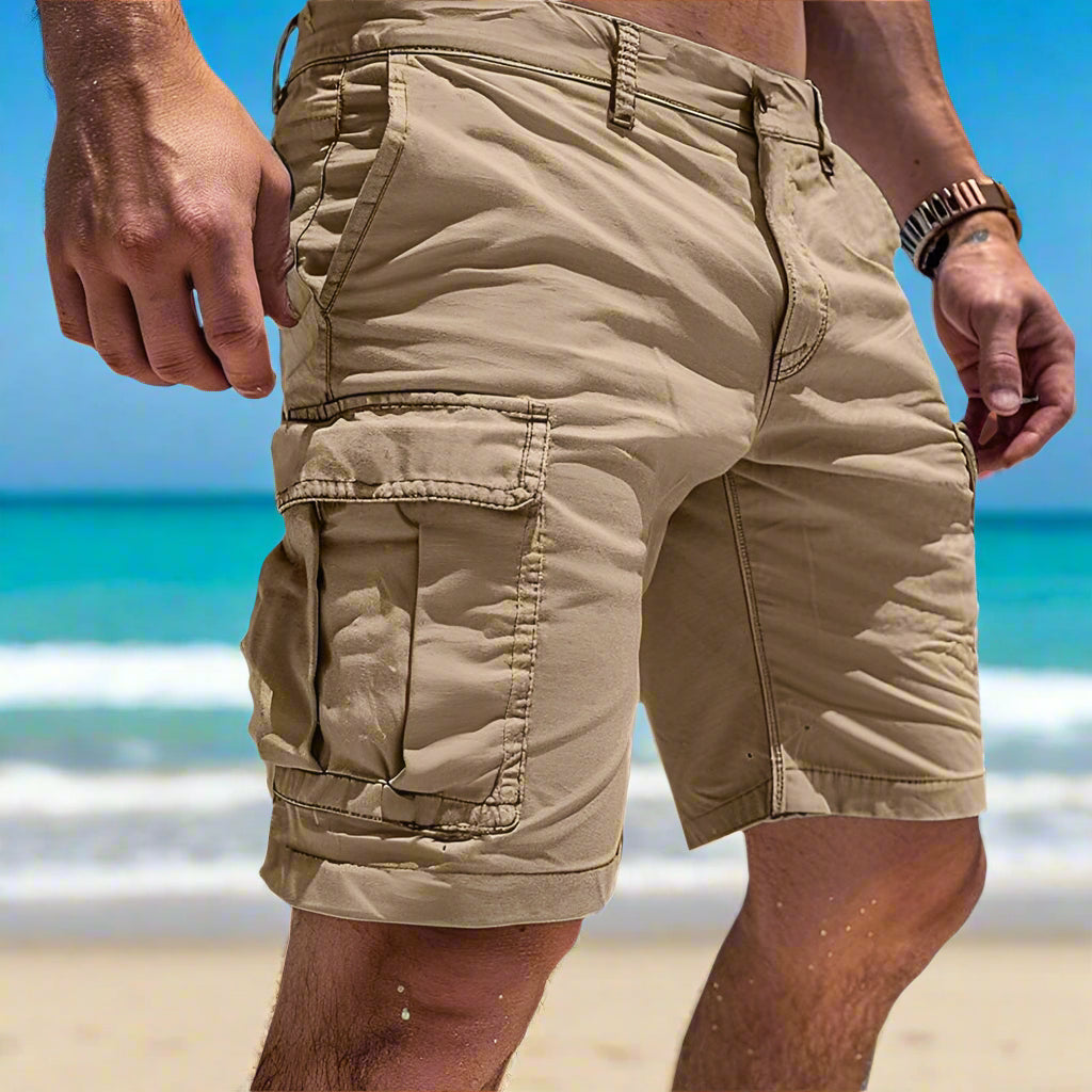 Ethan Collection | Men's Cargo Shorts with Breathable Cotton Fabric | Stylish Comfort for Outdoor Adventures 2
