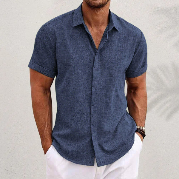 Ethan Collection | Men's Casual Short Sleeve Shirt with Relaxed Fit | Effortless Style for Every Occasion 0