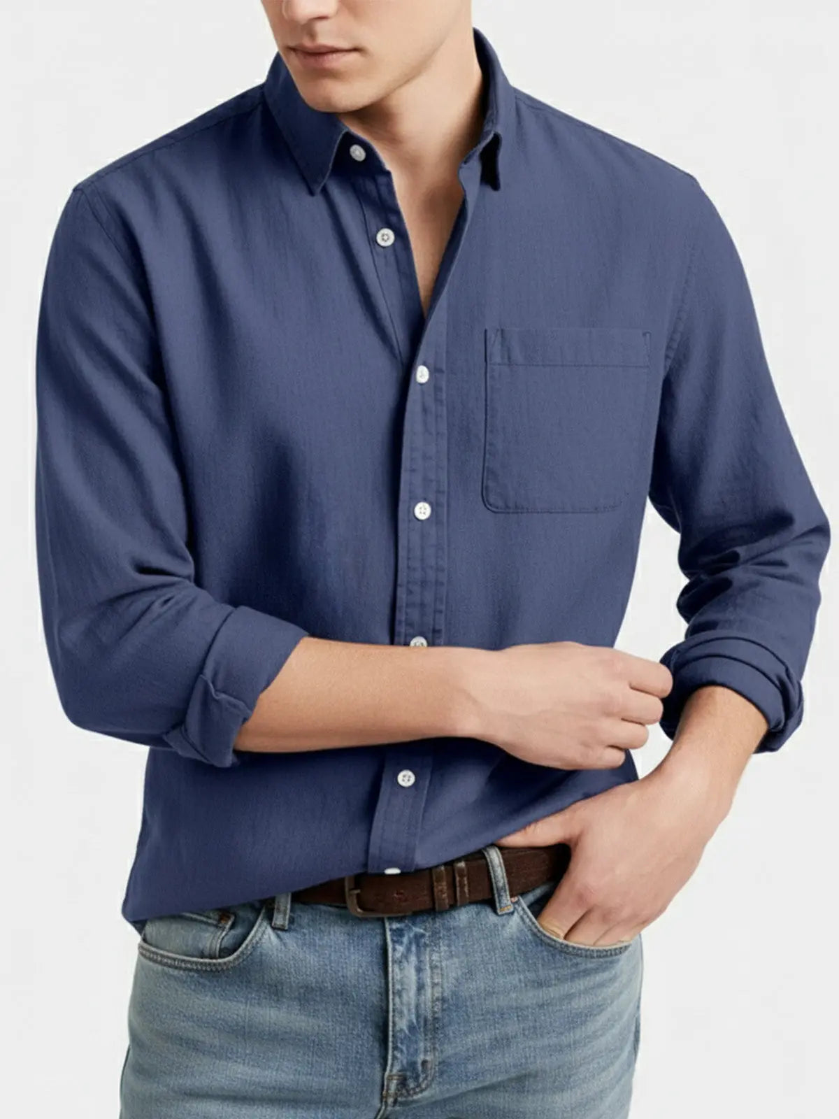 Ethan Collection | Men's Shirt with Acid Washed Cotton | Casual Style for Effortless Looks 0