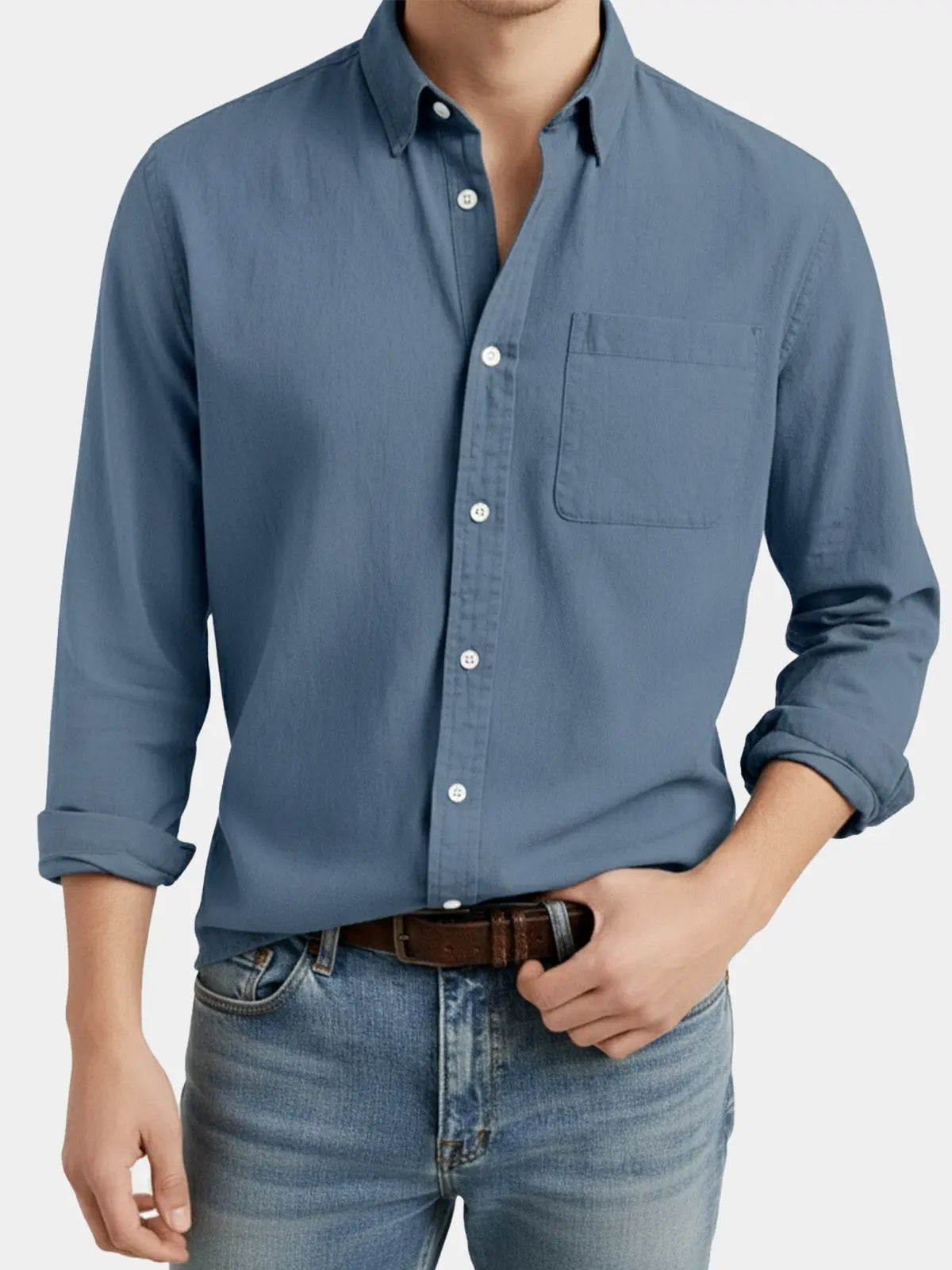 Ethan Collection | Men's Shirt with Acid Washed Cotton | Casual Style for Effortless Looks 2