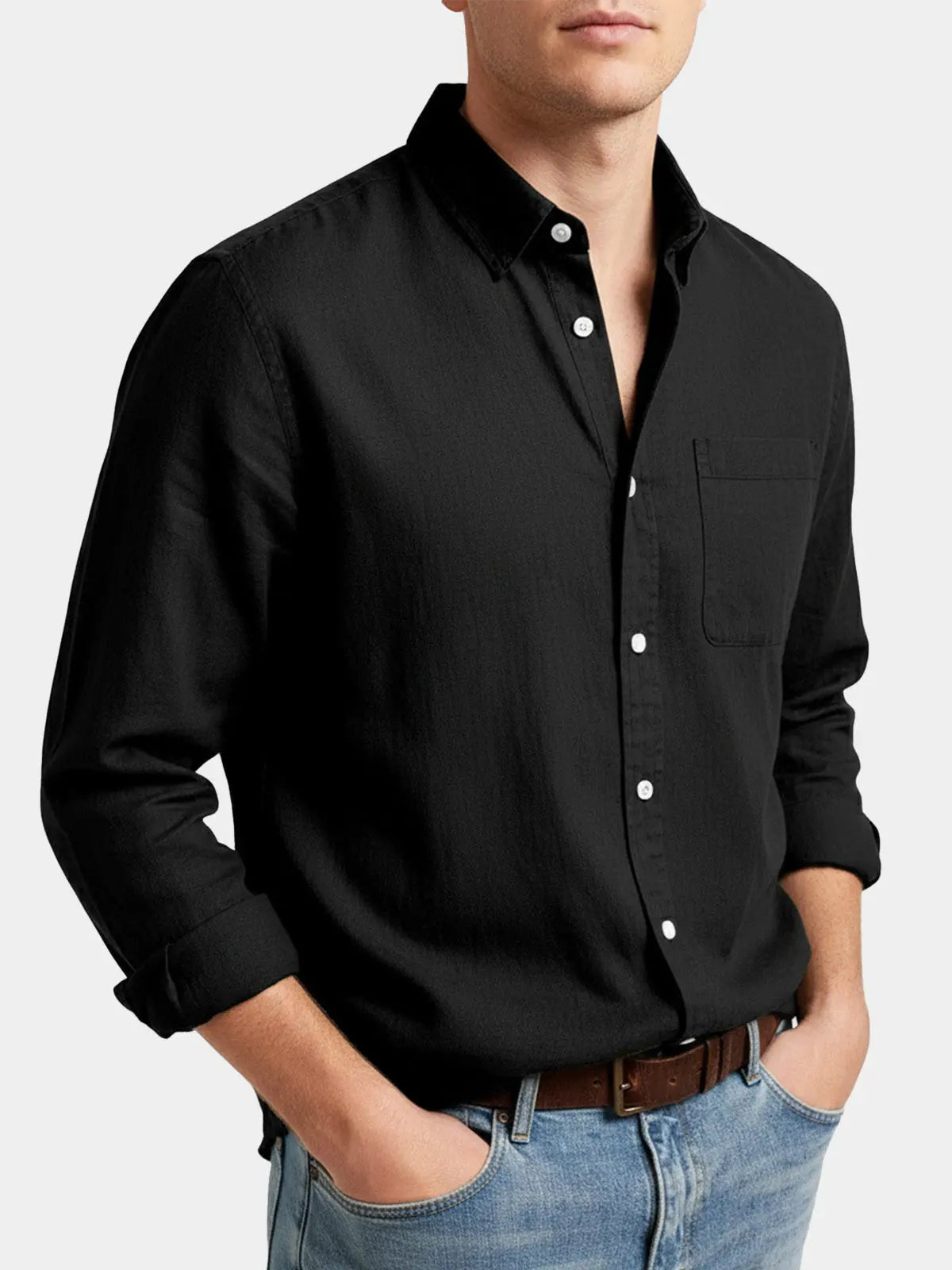 Ethan Collection | Men's Shirt with Acid Washed Cotton | Casual Style for Effortless Looks 3