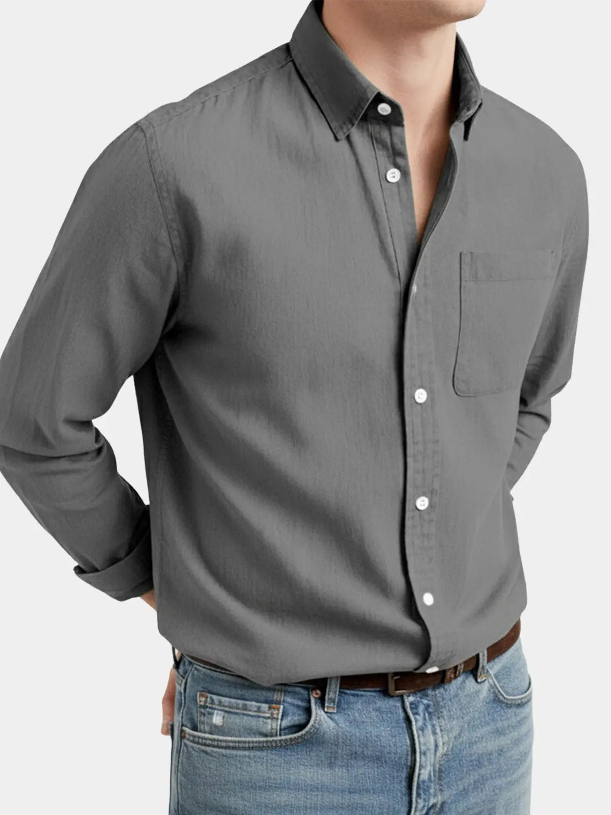Ethan Collection | Men's Shirt with Acid Washed Cotton | Casual Style for Effortless Looks 7