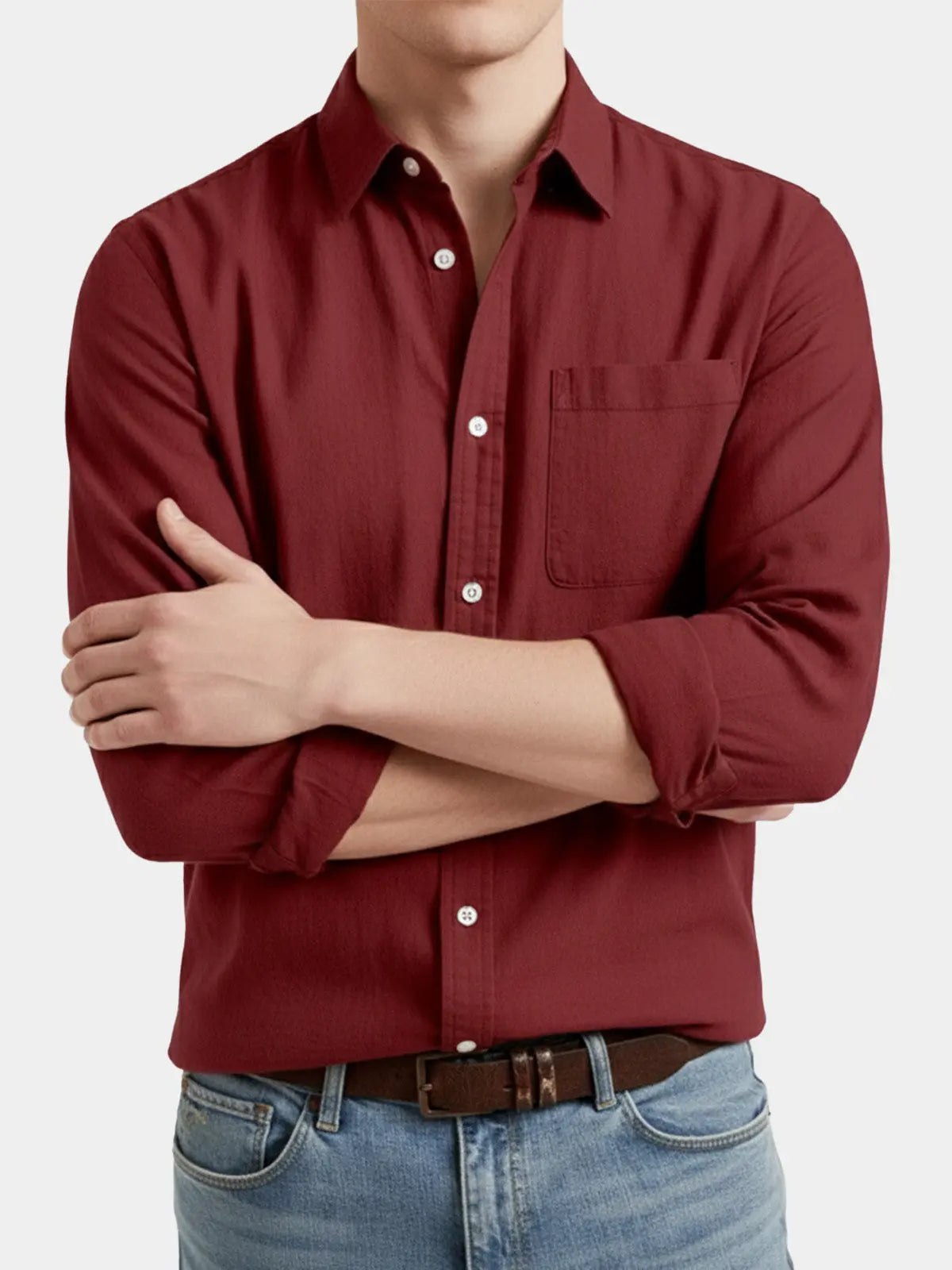 Ethan Collection | Men's Shirt with Acid Washed Cotton | Casual Style for Effortless Looks 8