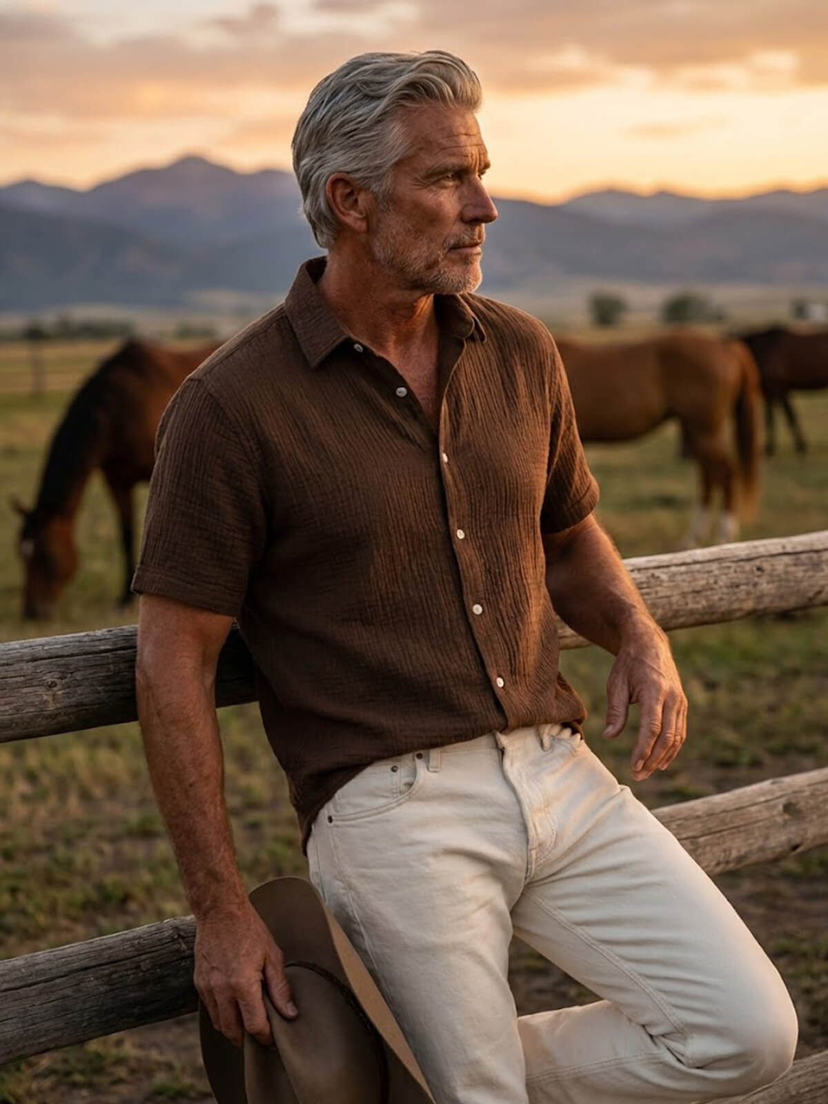 Ethan Collection | Mens Short Sleeve Button Up Shirt with Breathable Cotton | Classic Fit for Effortless Style 3