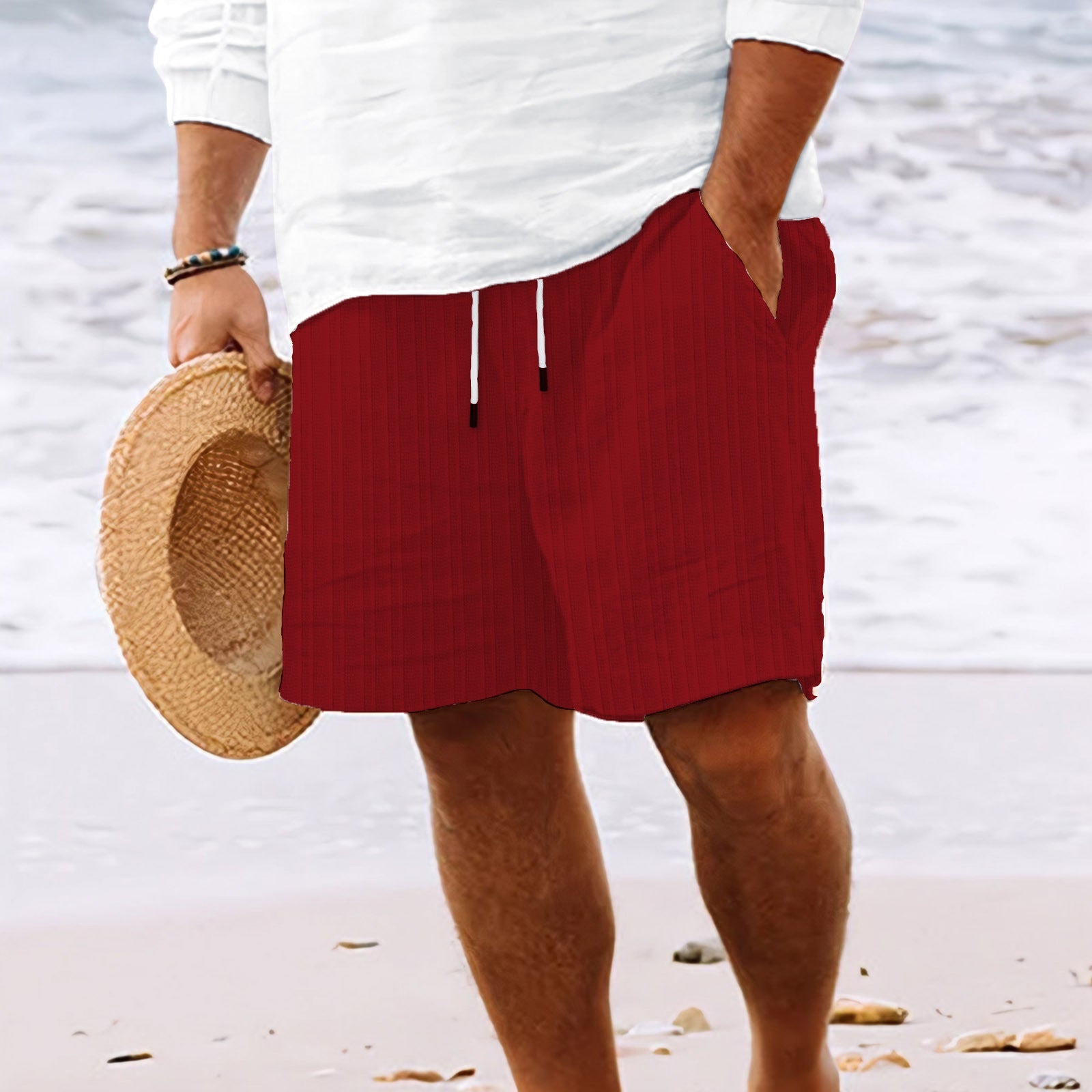 Lightweight Striped Men's Shorts with Breathable Fabric | Comfortable Summer Essential for Casual Outings 10