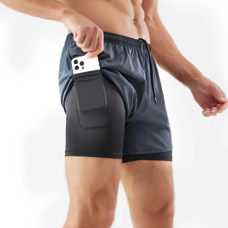 Men's Workout Shorts with Secure Phone Pocket | Quick-Dry Fabric for Comfortable Running and Gym Activities 12
