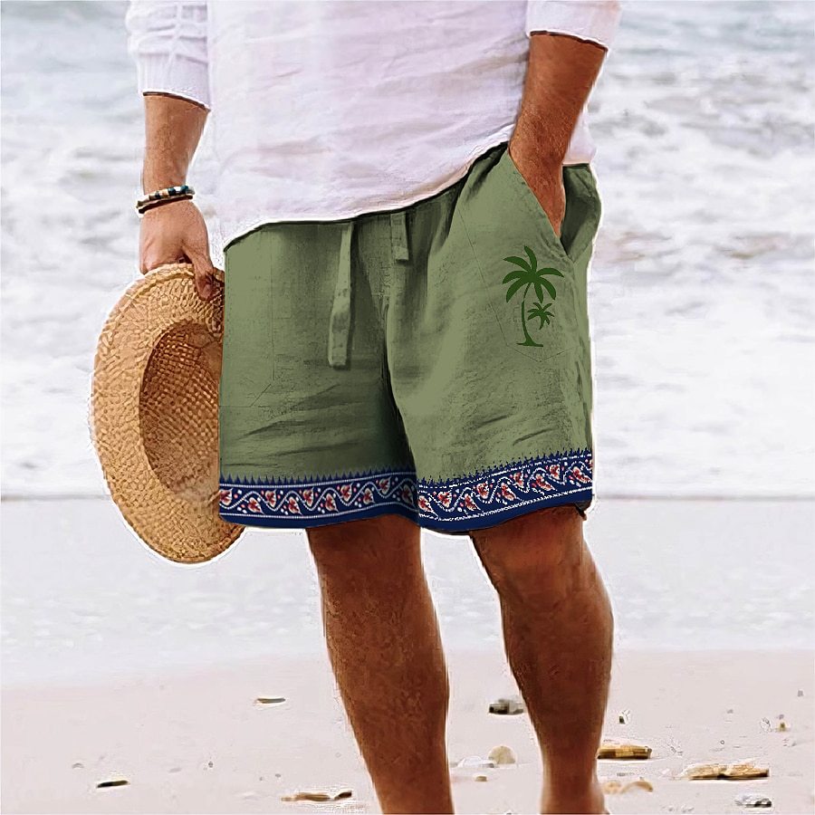 Vibrant Beach Shorts | Mens Swim Trunks with Bold Print & Relaxed Fit | Comfortable Summer Style for Men 3